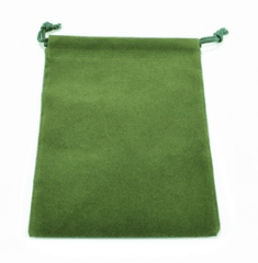 Chessex Dice: Dice Bag Small Suede Cloth Green CHX02375